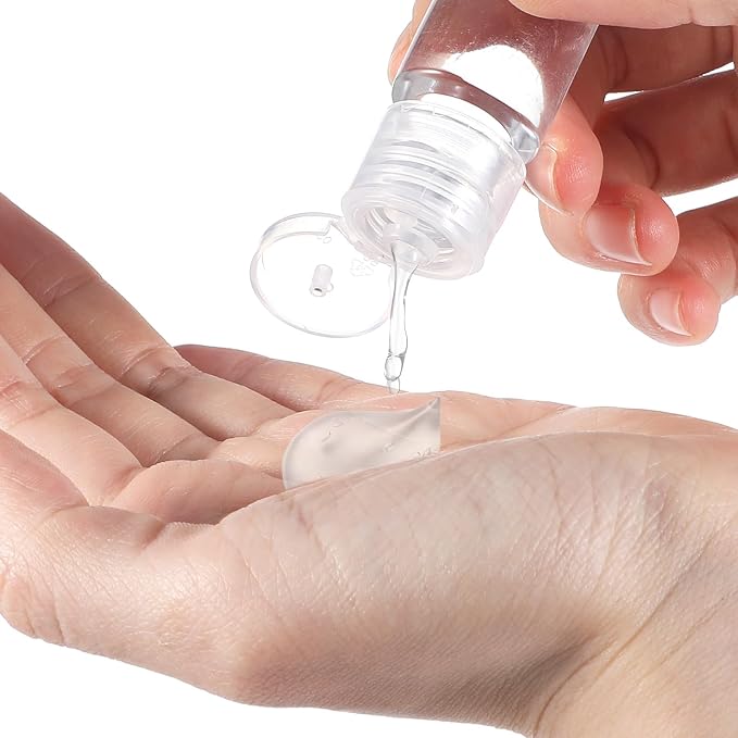 12 PCS Travel Size Empty Sample Containers with Flip Cap, 15ml/0.5oz Clear Plastic Mini Travel Bottles Make up Sample Containers Tiny Bottles for Emollient Water Shampoo Shower Gel Lotion - Image 6