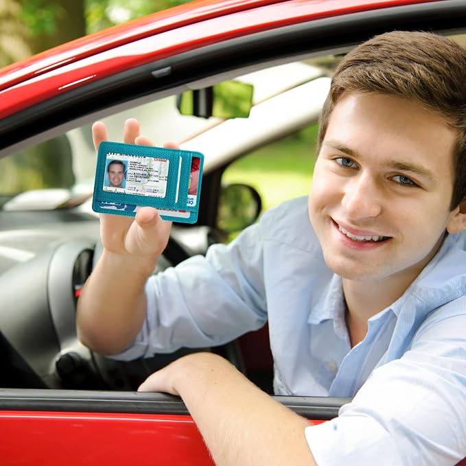 FINTIE Slim Front Pocket Wallet, RFID Blocking Credit Card Holder | Minimalist Card Cases with ID Window for Men Women, Legacy Teal - Image 8