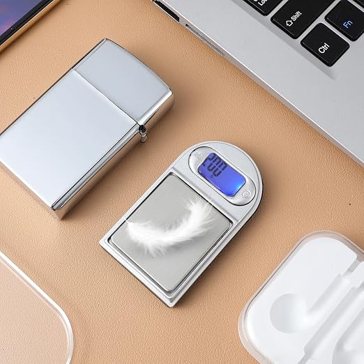 IMIKEYA Mini Digital Pocket Scale 200/0.01 Gram Jewelry Scale in Lighter Shape Battery Powered Stainless Steel with LCD Display for Coins Medicine Collections Portable Home Use - Image 9