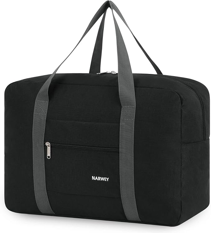 For Spirit Airlines Personal Item Bag Foldable Travel Duffel Bag Tote Carry on Luggage Duffle Overnight for Women and Men by Narwey