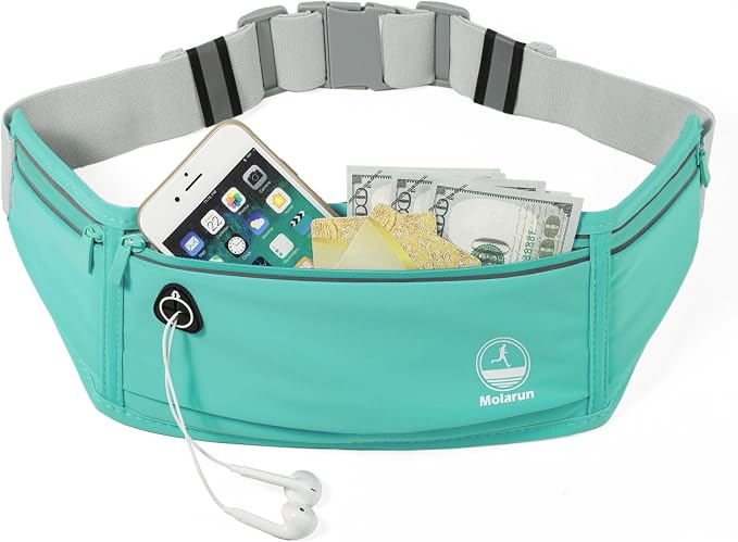 Slim Running Belt Fanny Pack, Phone Holder Waist Pack Money Belt - Green by Unknown