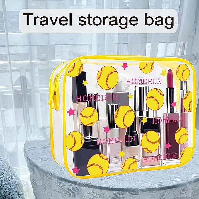 TSA Approved Toiletry Bag-2Pack,Clear Makeup Bags | Clear Travel Bags for Toiletries, Carry on Airport Airline Compliant Bag,Baseball - Image 5