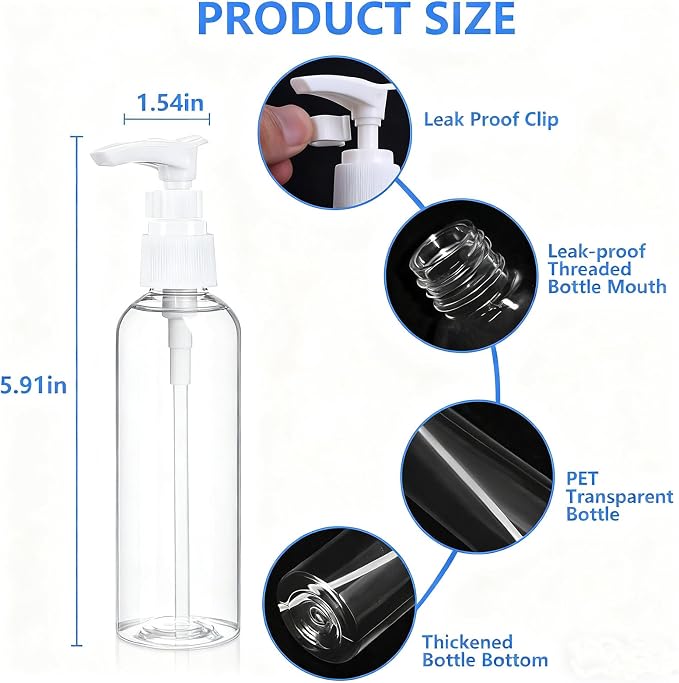 DTDNZKN 14 Pack Travel Bottles Set for Toiletries TSA Approved | Leak-Proof Containers for Shampoo, Conditioner, Lotion, and Body Wash - Convenient and Practical Travel Accessories - Image 5