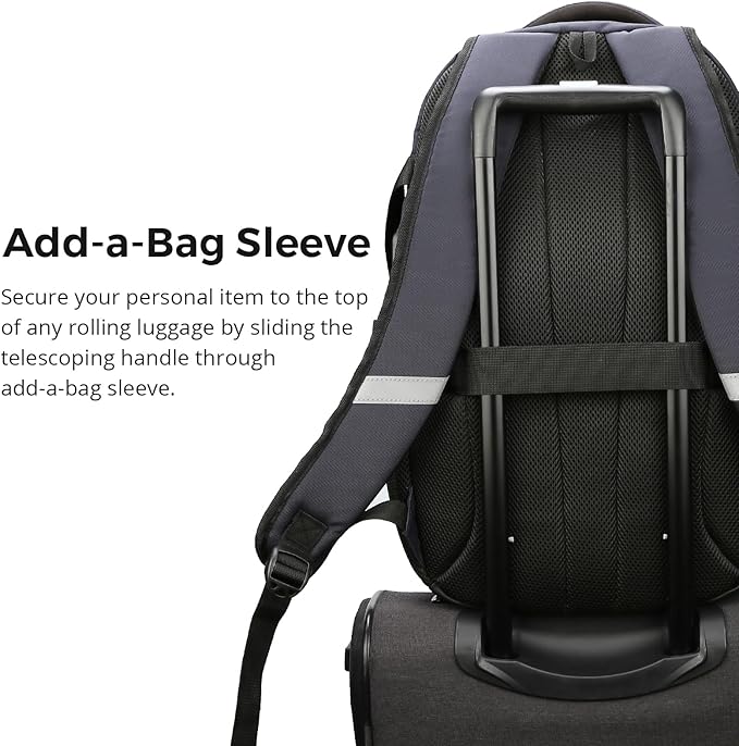 Swissdigital Design Laptop Backpack with USB Charging Port, Travel Backpack Fits 15.6 inches Computer, 31L College School Backpack for Men, Blue Camo | SD803-92 - Image 4