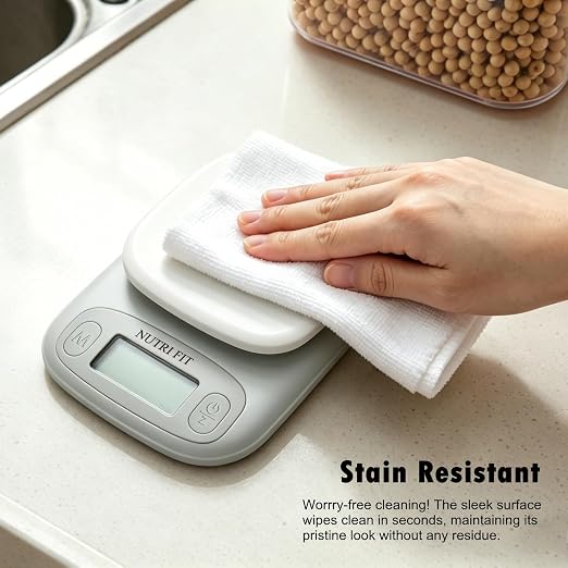 Small Food Scale Digital Kitchen Scales Weight Grams Ounces White | 3-Stage Precision, Max 11lbs, Portable Compact Design, Accurate for Cooking Baking Jewelry Coffee Postage, 2 AAA Batteries - Image 5