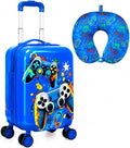 Boys Suitcase, Lightweight Hardshell Spinner Kids Luggage Set 2PCS with Wheels - Airplane Approved Carry-On for Children Ages 3-10, Energetic Game Rolling Suitcases for Elementary Toddler Travel by UFNDC