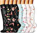 CHARMKING Compression Socks for Women & Men Circulation (8 Pairs) 15-20 mmHg Best Calf Socks Support for Athletic Cycling by CHARMKING