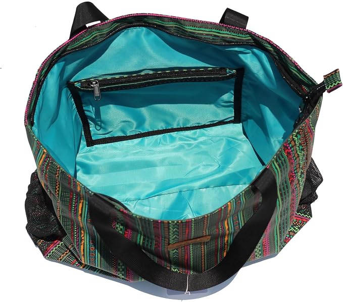 ESVAN LARGE BEACH BAG Water Resistant Lightweight 20 inch Women Oversize Tote Bag for Gym Beach Travel Pool Yoga Nurse - Image 6