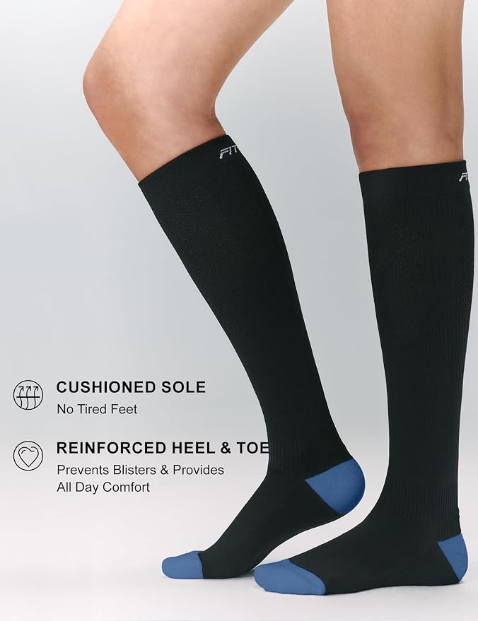 FITRELL 3 Pairs Compression Socks for Women and Men 20-30mmHg-Circulation Support Socks - Image 6