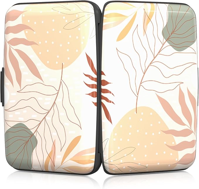 Rimilak Aluminuml Credit Card Holder,Yellow Leaves | Mini Credit Card Wallet RFID Blocking Slim Metal Hard Case for Women Men - Image 5