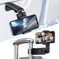 Airplane Phone Holder, 360 Multi-Angle Adjust Mount for Flight | Universal Travel Essentials Phone Stand for Airplane Seat, Flying, Compatible with Smartphones for Hands-Free Viewing, Black by Huogantom