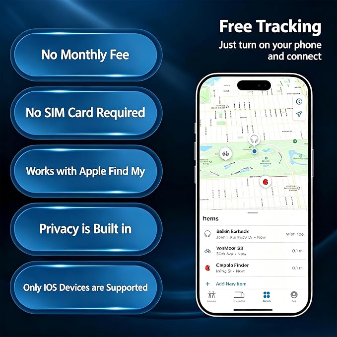 2 Pack GPS Tracker for Vehicles,Hidden Vehicle Locator,No Monthly Fee | Tracker Device for Vehicles,Car GPS Tracker | iOS Only | Magnetic | No SIM Card | Waterproof | Use with “Find My” - Image 5
