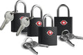 TSA Locks for Luggage with Keys, Travel Luggage Locks TSA Approved 4 Pack, Small Padlock with Key, Keyed Alike Mini Padlock for Suitcase, Backpack, Bag, Zipper, Case, Box, Small Locker by SpecializeinCombinationLock