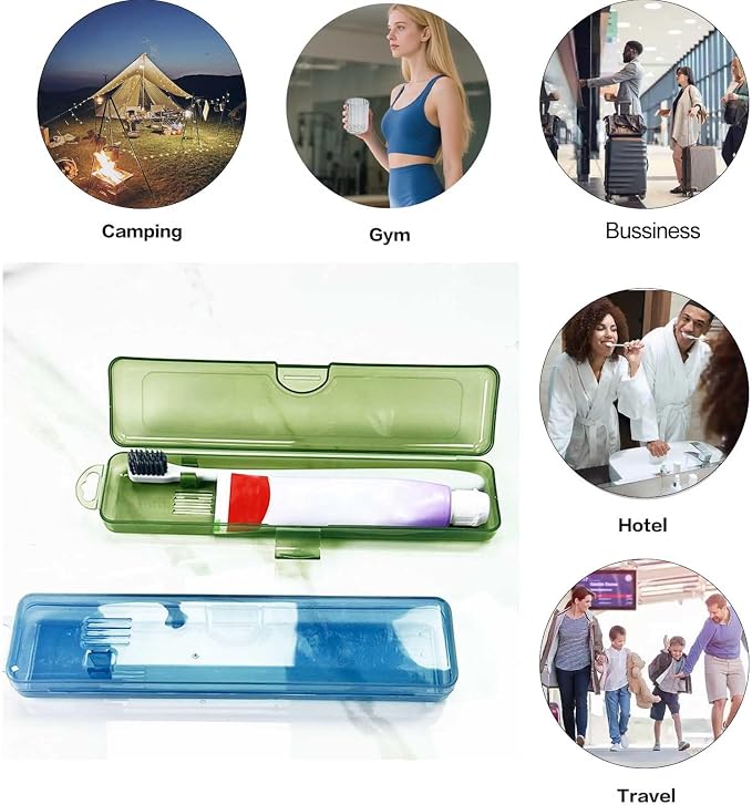 2 Packs Toothbrush Travel Case, Breathable Toothbrush Travel Holders | Quick Drying, Compact Portable Toothbrush Holder for Travel, Sleepovers, Vacation, Camping,Gym, Business Trips,Office, Cruise - Image 8