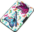 RFID Blocking Small Metal Credit Card Holder Wallet for Women Men Business Aluminum Protector Sleeves Slim Mini Cards Case (A Butterfly) by Kaabao