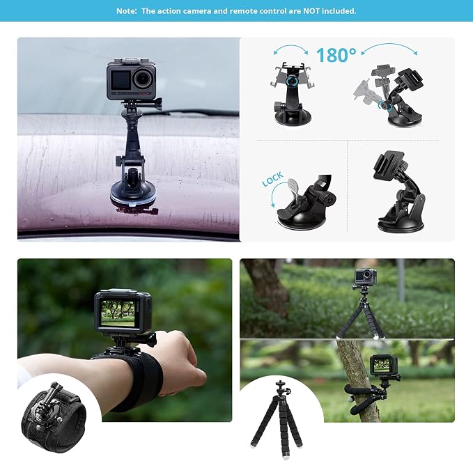 AKASO 60 in 1 Action Camera Accessories Kit | Compatible with AKASO EK7000/EK7000 Pro/Brave 4/Brave 7 LE/Brave 7/Brave 8/V50X/GoPro Hero 13 12 11 10/DJI Omso Action - Image 7
