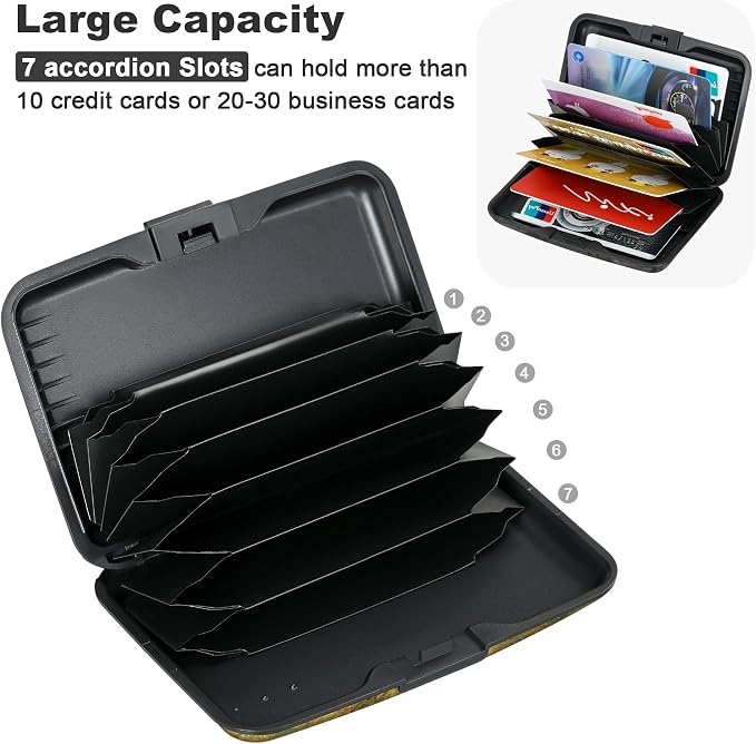 Mini RFID Aluminum Wallet Credit Cards Holder Business Card Case Metal ID Case for Men Women(Farmhouse) - Image 5