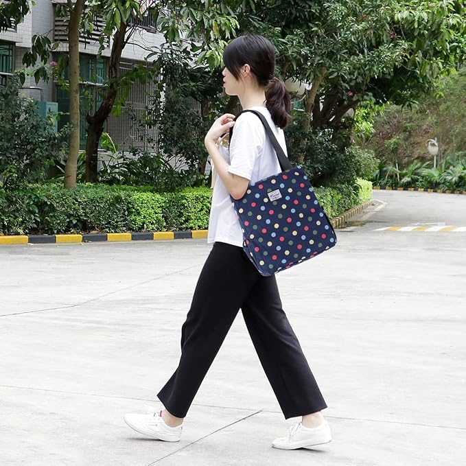KAMO Floral Tote Bag - Waterproof Lightweight Handbags Travel Shoulder Bag for Hiking Yoga Gym Swimming Travel Beach - Image 2