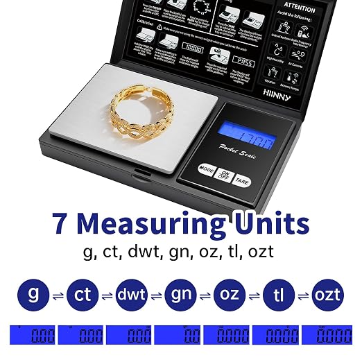 Gram Scale Digital Pocket Scale 200g/0.01g High Precision Small Jewelry Scale Mini,Weed,Coin,Gold,Portable Travel Food,Gram and Oz,with 20g Calibration Weight - Image 5