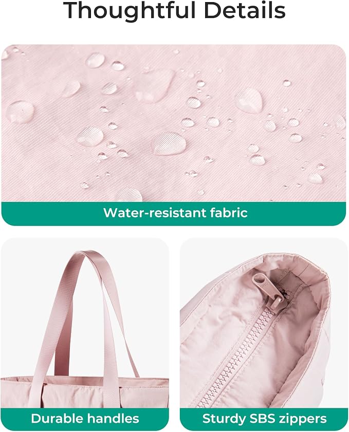 BAGSMART Tote Bag for Women, Tote Bag with Zipper Work Tote with Compartments Nurse Shoulder Hanbag for Travel, Gym - Image 8