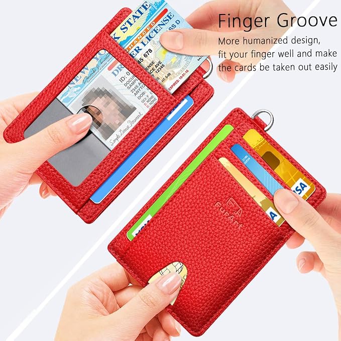 FurArt Slim Minimalist Wallet RFID Credit Card Holder for Men | slim minimalist compact rfid id window thin - Image 3