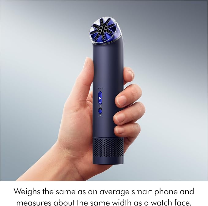 Dyson HushJet Mini 3-in-1 Bladeless Personal Fan (Ink/Cobalt) | Powerful, Quiet Evaporative Cooling | Handheld, Wearable & Desktop, 25 m/s Max airflow, 5 Speeds + Boost, 6 hr Runtime - Image 9