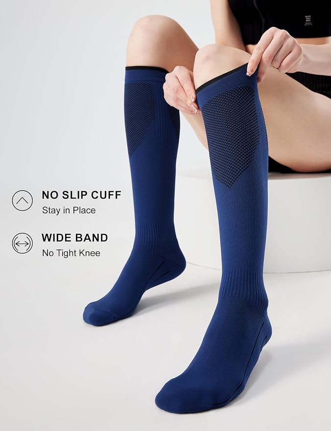 FITRELL 3 Pairs Compression Socks for Women and Men 20-30mmHg-Circulation Support Socks - Image 4