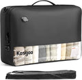 Vacuum Seal Bags for Travel 180° Open Compression Packing Cubes for Carry-on Luggage, IP67 Waterproof Space Saver Storage Bag (1 Pack No Pump, Black) by KOSGOO