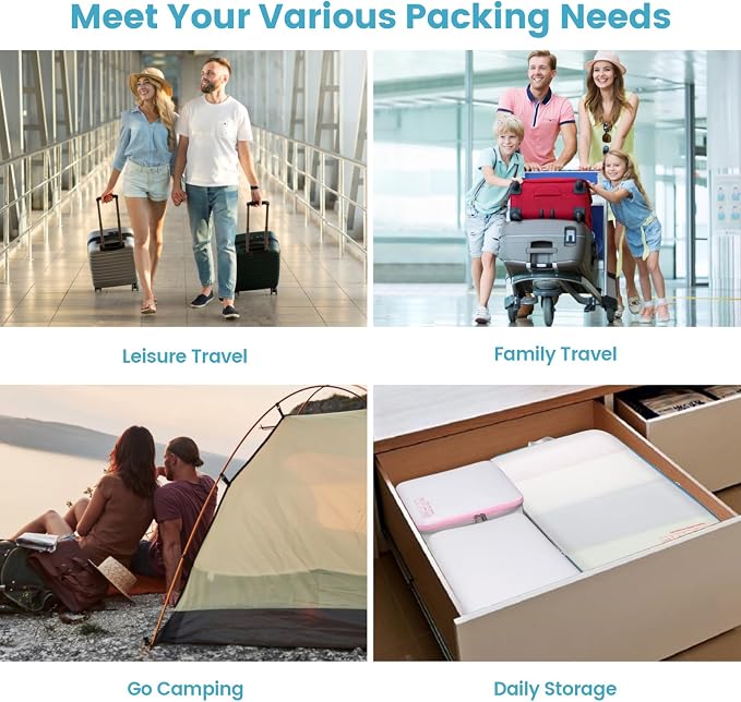 Cambond Compression Packing Cubes for Travel Women - Lightweight Luggage Organizers Bag Packing Cubes for Carry on Suitcases - Image 9