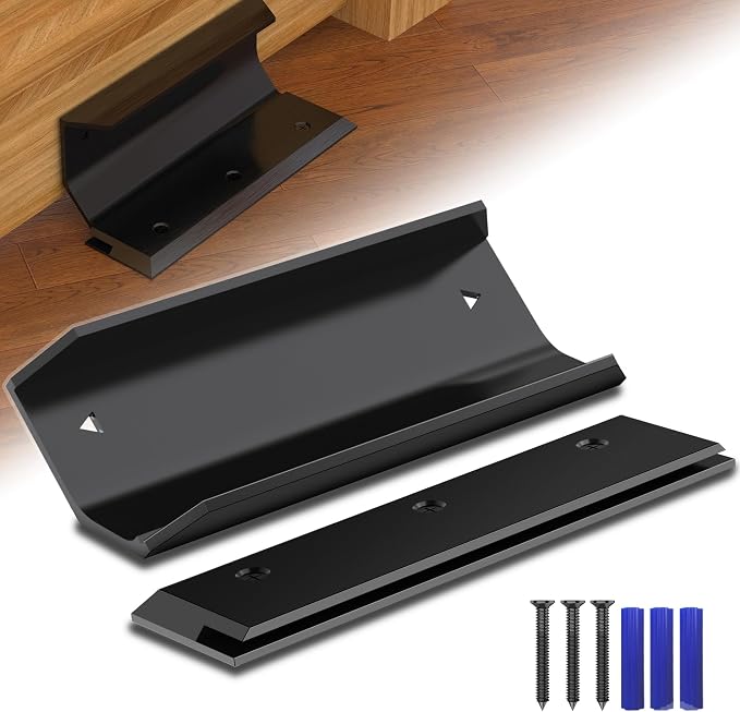 Lock Door Brace,Double Safety Protection French Security Door Brace,Residential Door Lock Barricade,Black-Door Barricade Security Lock Door Brace Fits Blemished Door, Standard Doors, French Doors by Yingsi-fty
