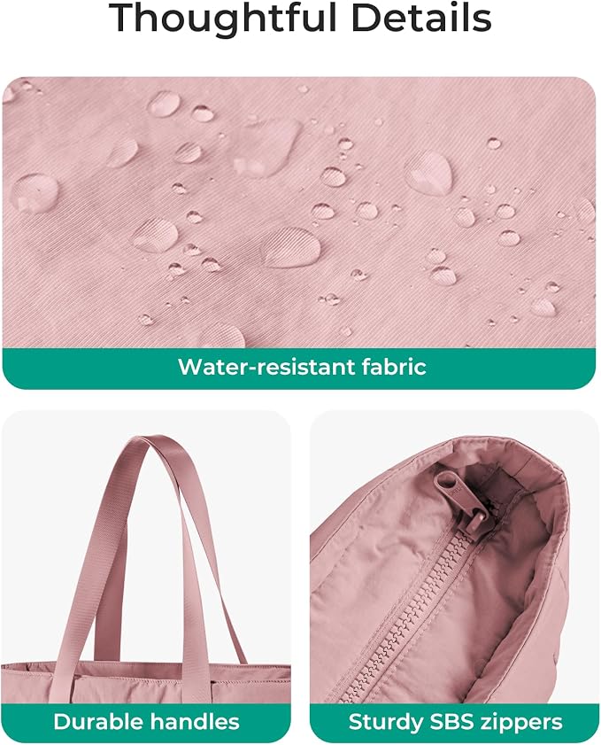 BAGSMART Tote Bag for Women, Tote Bag with Zipper Work Tote with Compartments Nurse Shoulder Hanbag for Travel, Gym - Image 6