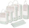 Narwey 6 Set Compression Packing Cubes for Travel Women Men, Travel Cubes for Carry On Suitcase, Durable Compression Luggage Organizer Bags by Narwey