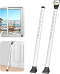 AceMining 2 Pack Door Security Bar, Patio Door Lock, 20-50 in | Sliding Glass Door Security Bar for Patio Door, Window Security and Door Stopper Protection, White by AceMining