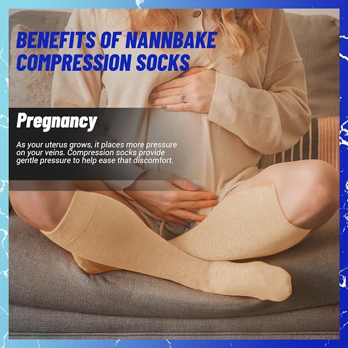 3 Pairs Compression Socks for Women & Men 15-20 mmHg, Knee High | Best Support for Cycling Athletic Hiking Running - Image 5
