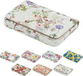 Business Card Holder，PU Leather Business Card Case Color Printing Pattern Card Holder Wallet，Pockets Magnetic Credit Card Holders for Men and Women - White Flowers by AI-DEE