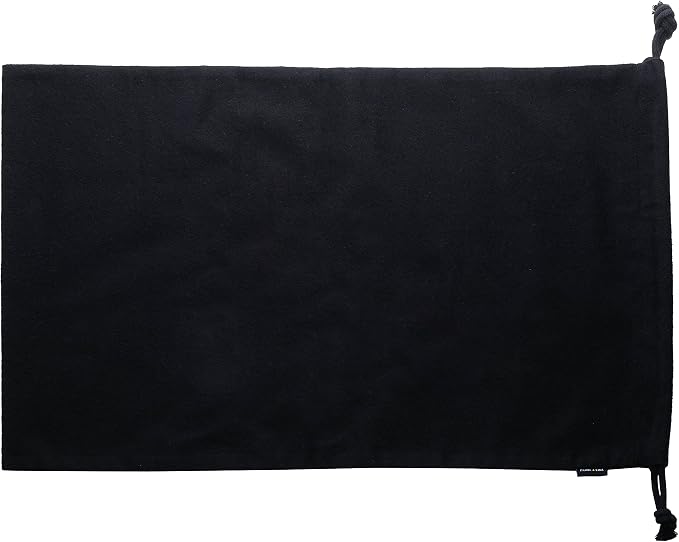 ZENPAC Cloth Bags, Black Duster Flannel Boot Storage with Drawstring Closure, Washable Breathable Cotton Fabric for Shoe, Luggage, 12.5x20.5, 2 Pack - Image 2