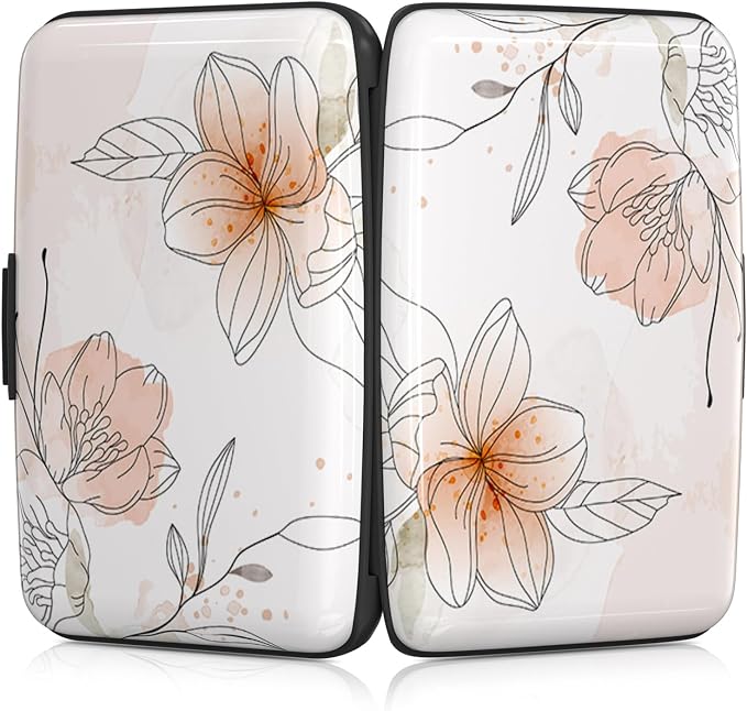 Rimilak Aluminuml Credit Card Holder,Beauty Flower | Mini Credit Card Wallet RFID Blocking Slim Metal Hard Case for Women Men - Image 5