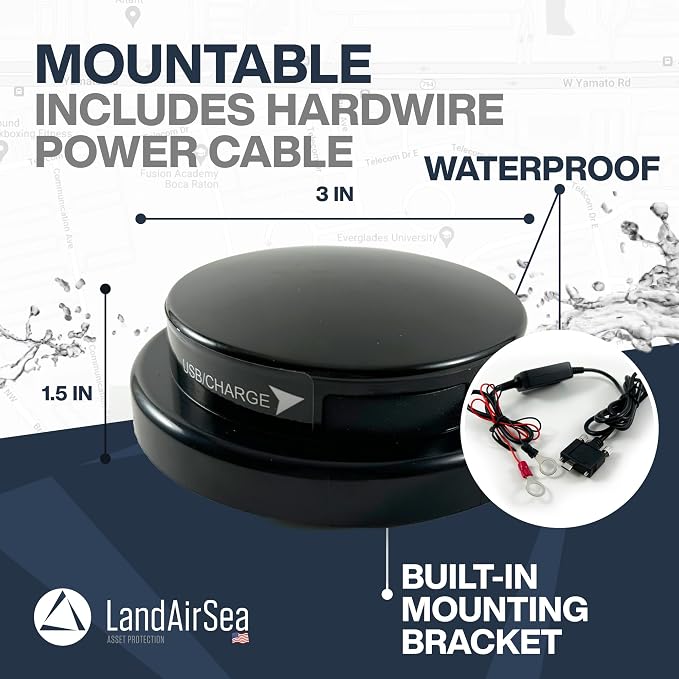 LandAirSea Overdrive Permanent GPS Tracker - Includes Waterproof Hardwire Kit and Permanent Mount. Perfect for Long-Term Tracking of Equipment, Vehicles, and More. Real-Time Global Tracking. - Image 3