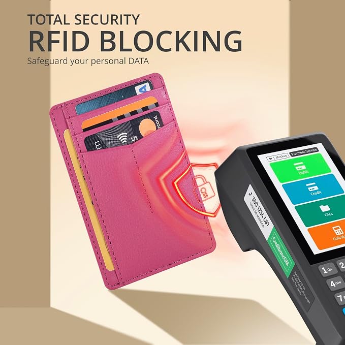 Oak Leathers Genuine Leather Slim Wallet - RFID Minimalist Card Holder - Image 5