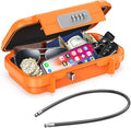 AMIR Portable Combination Lock Box, Security Case Lock Box with Code, Waterproof Anti-Theft Mini Travel Safe Box with Removable Chain, Portable Lock Box for Dorm Beach Hotel by AMIR