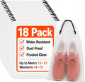 18 Pack Clear Shoe Bags for Travel Essentials Reusable Storage | 15.7"×11.8" PEVA Drawstring, Water-Resistant, Fits up to Men’s 12–13, for Clothes & Toiletries, Keep Luggage Tidy & Odor-Free by Bofoho