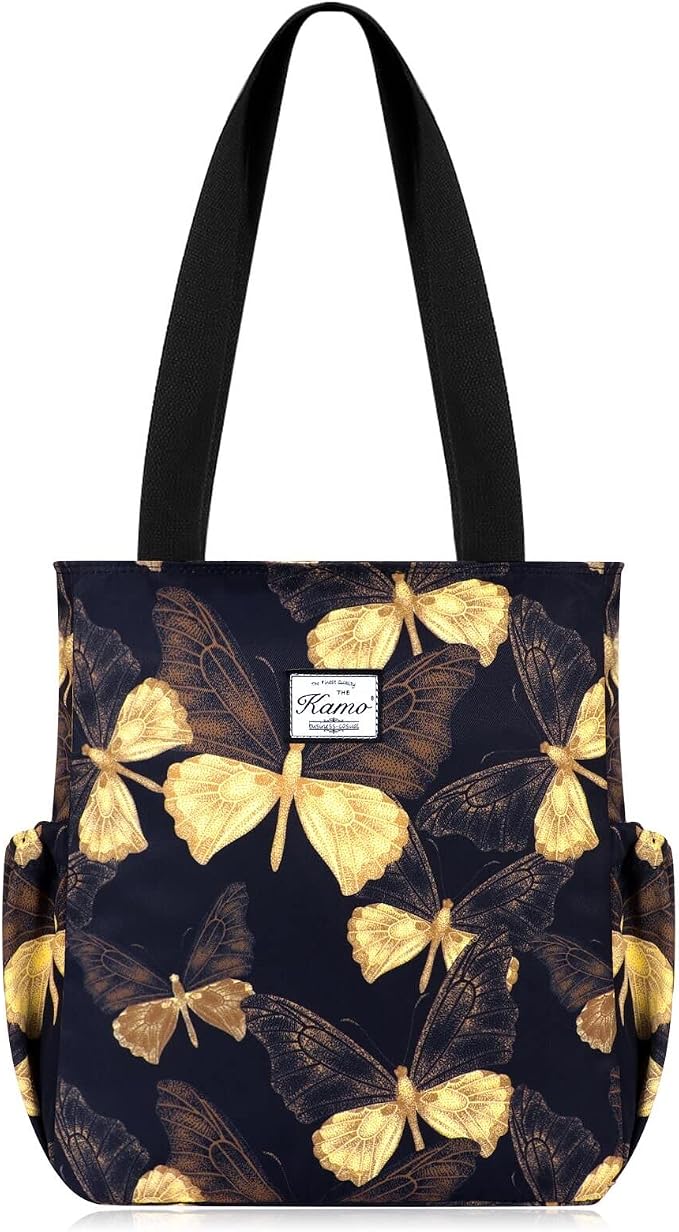 KAMO Floral Tote Bag - Waterproof Lightweight Handbags Travel Shoulder Bag for Hiking Yoga Gym Swimming Travel Beach by KAMO