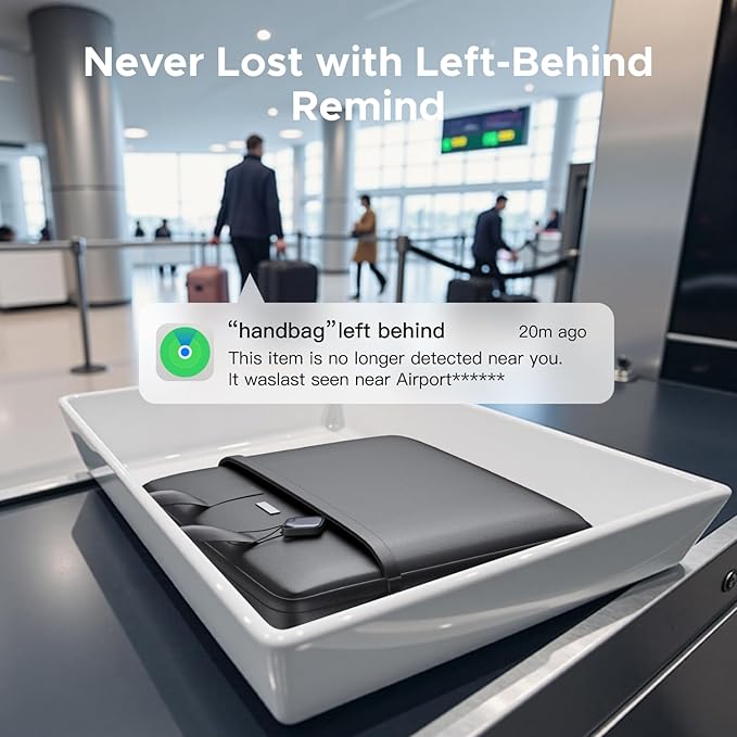 UGREEN FineTrack Air Tracker Tags (iOS Only) 4 Pack Key Finder | Bluetooth Tracker 2-Year Replaceable Battery Compatible with Apple Find My for Keys, Luggage [Apple Find My Certified] - Image 6
