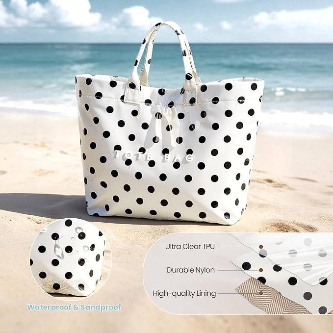 Lushandy PVC Tote Bag for Women Jelly Beach Bag Top Handle Hobo Handbag | Water-Resistant, Wipe Clean, Lightweight - Image 6