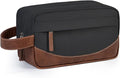 Travel Toiletry Bag for Men, Hanging Toiletry Organizer, Water Resistant Shaving Kit with Large Capacity for Travel Accessories (Black, Medium) by Ezday