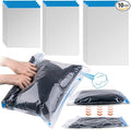 10 PCS Compression Bags for Travel Essentials, 3 Sizes Space Saver Bags, No Vacuum or Pump Needed, Roll Up Vacuum Packing for Clothing Storage, Cruise Accessories, Luggage & Home Organizers by YXYL