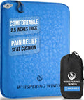 Whispering Winds Inflatable Seat Cushion | Comfortable & Packable Blow-up Foam Pad for Airplane Travel, Stadium Outdoors, Camping, Car & More by WhisperingWinds