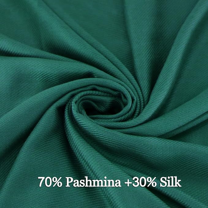 Soft Silky Pashmina Shawl Wraps Solid Colors Scarf for Wedding Evening Dresses - Image 2