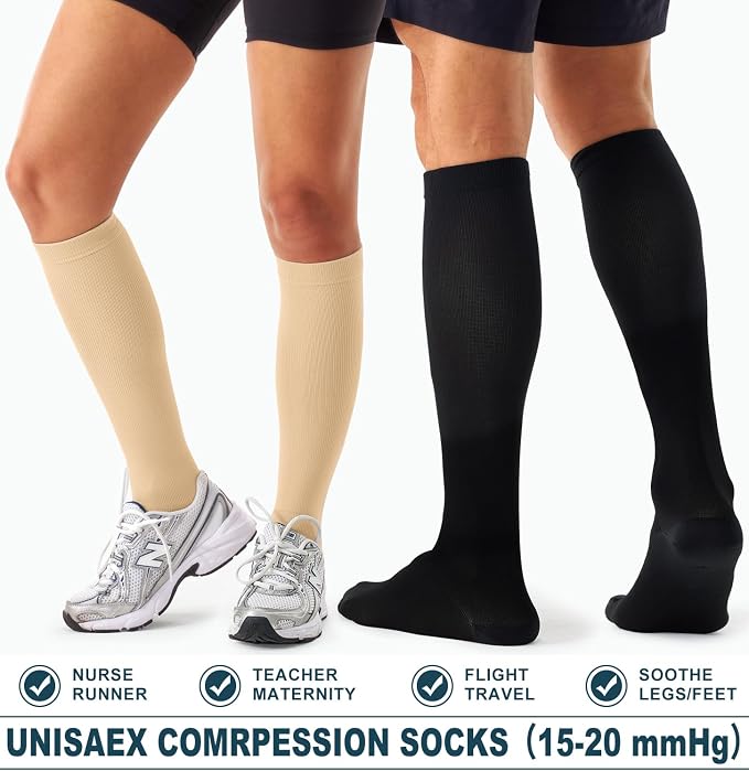 4 Pairs Compression Socks for Women and Men-Circulation Best Support Socks for Running,Athletic,Cycling - Image 2