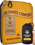 Whispering Winds Inflatable Seat Cushion | Comfortable & Packable Blow-up Foam Pad for Airplane Travel, Stadium Outdoors, Camping, Car & More by WhisperingWinds